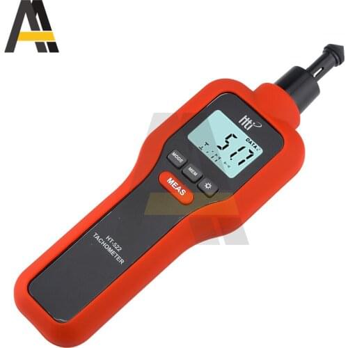 2 In 1 Digital Tachometer Photoelectric/Contact Portable Tester HT-522 1~99999RPM Handheld High Precise LCD Rev Speed Tester