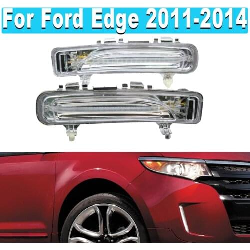 For Ford Edge 2011 2012 2013 2014 Car Left and Right Side 33 LED White Daytime Running Light Headlight Turn Signal DRL