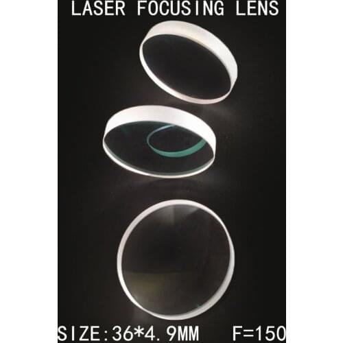 Weimeng laser lens focusing glass 10 pcs 36*4.9mm F=150 JGS1 quartz optical material 1064nm AR Plano-convex For laser machine
