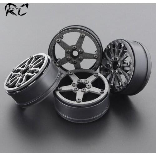 2.2 Inch Carbon Fiber Wheels with 12mm Hex Hub for RC Competition Crawler MOA RC4WD Bully II Axial XR10 Motor On Axle Upgrade