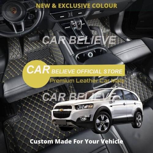 High quality Leather Car Floor mats for Chevrolet Captiva 2016 2015 2014 2013 2012 (5 seats) Carpets Rugs Pads Accessories