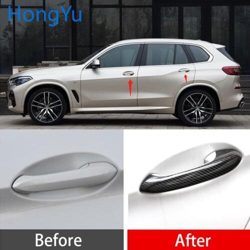 For BMW x5 G05 M50i xDrive40i xDrive30d xDrive 30i 40i 2019 2020 Carbon Fiber Auto Door Handle Knob Exterior Trim Covers
