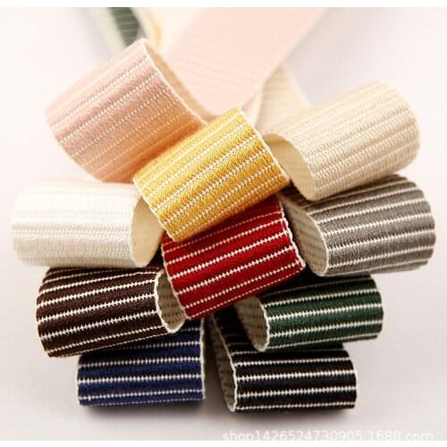 5yards Jacquard Stripe Ribbon for Diy Hairwear Bows Gifts Flowers Packaging Ribbons Bag Clothing Accessories