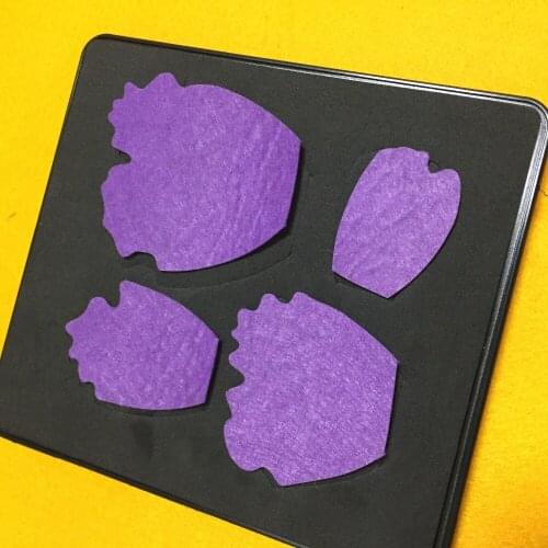 Petal shapes scrapbooking die, size 140*152mm wooden steel rule die with back case SMR-FL0021
