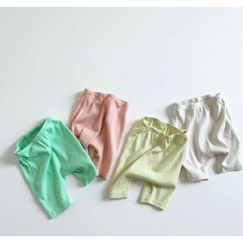 Summer Baby Girl Shorts Fashion Korean Cotton Elastic Waist Pants for Boy Kids Pants Toddler Child Knee Length Kids Shorts New
