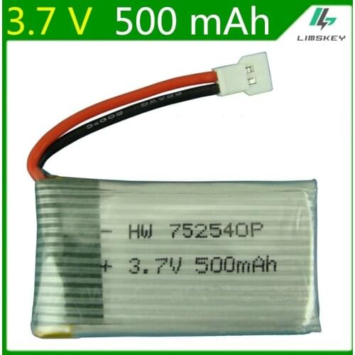 3.7V 500mAH Lipo Battery For Syma X5C X5SC M68 Cheerson CX-30 Quadrocopter 3.7 V 500 mAH 752540