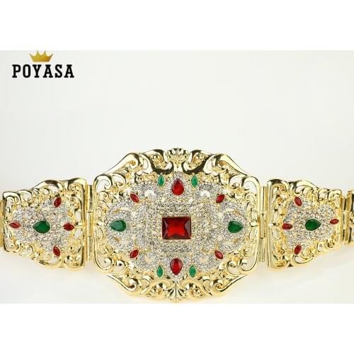 Moroccan big size Chic Caftan wedding gold and silver Metal belt for Luxury Gold Color Women Belt Chain Adjustable Length