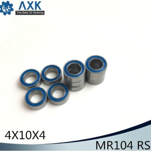 MR104RS Bearing 4*10*4 mm 10PCS ABEC-3 Hobby Electric RC Car Truck MR104 RS 2RS Ball Bearings MR104-2RS Blue Sealed