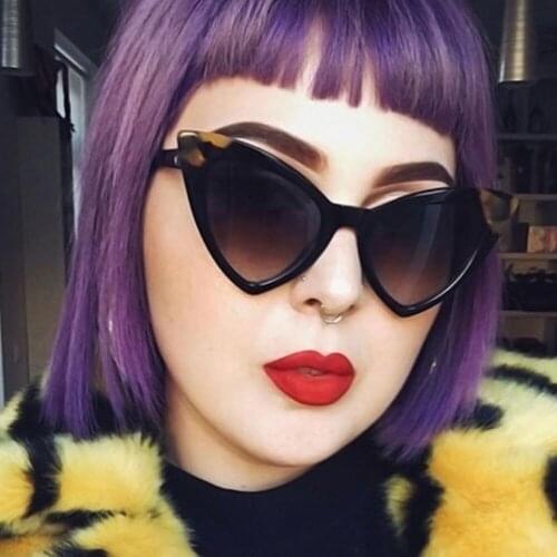 New 2020 cat eye big frame sunglasses women brand design vintage oversized cateye sun glasses men shades Metal hinge glasses