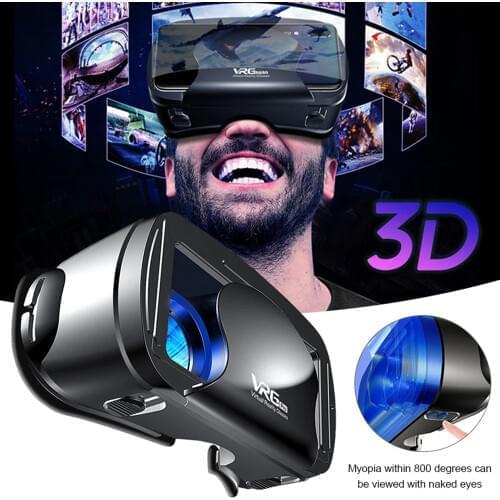 VRG Pro 3D VR Glasses Virtual Reality Wide-Angle Full Screen Visual VR Glasses For 5 to 7 inch Smartphone Eyeglasses Devices