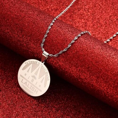 Yezidi Lalish Pendant Necklaces Jewelry the Holiest Temple of the Yazidis for Women Men Girls Jewelry