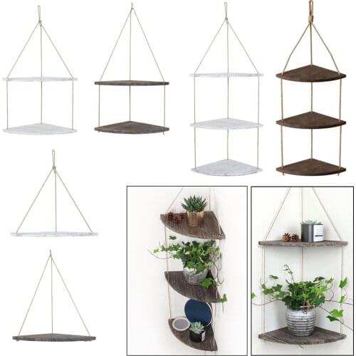 Hanging Corner Shelves Ourdoor Garden Kitchen Bathroom Bedroom Decorative Wood Corner Shelf Living Room Bedroom Bathroom