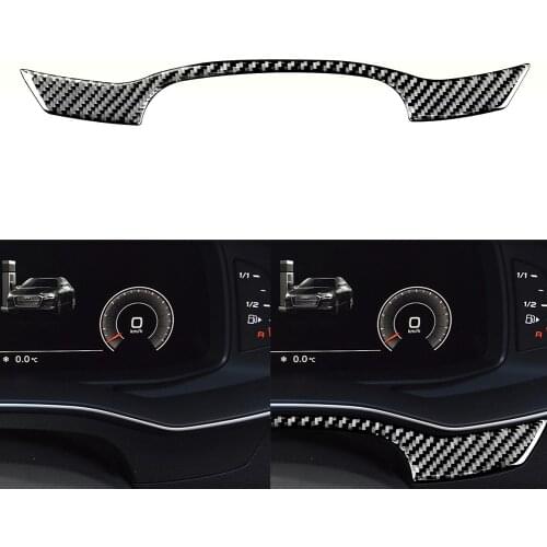 Car Instrument Panel Trim Strip for Audi A6L A7 2019 Carbon Fiber Instrument Panel Moulding Car Accessories