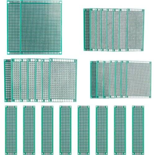 Prototype Board Universal Printed Circuit Pcb Printed Circuit Board 5 Different Sizes Double Sided Prototyping Board 32pcs