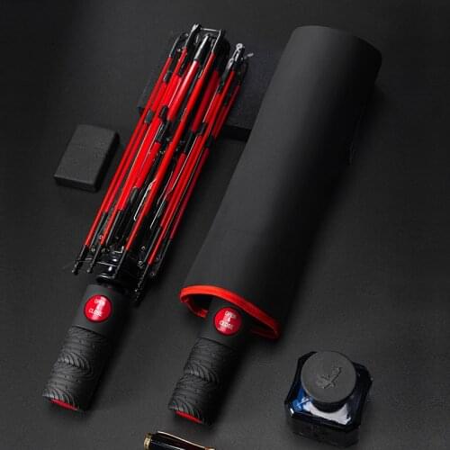 Eight-Ribs Self-Opening Automatic Rain Umbrella Wind-Resistance Sunscreen Parasols Mens Business Dual-Use Folding Umbrella