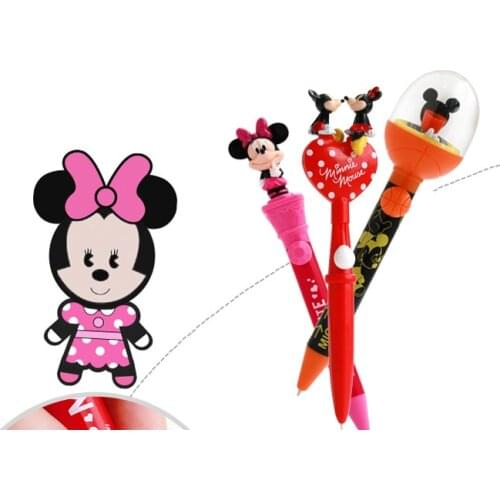 Disney Mickey Minnie 3D styling pen stationery creative cartoon cute student ballpoint pen office writing signature pen gift