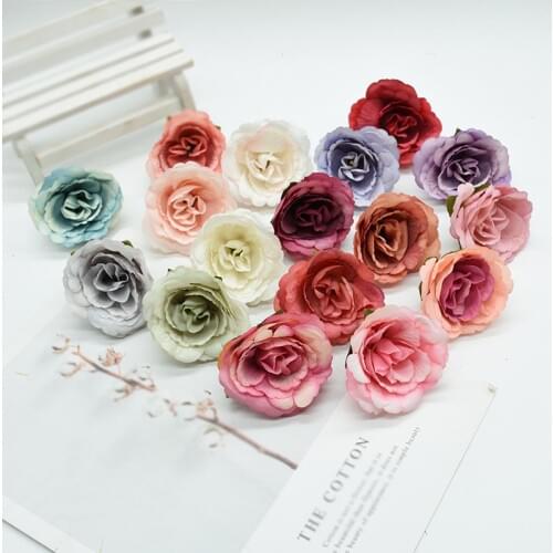 Silk roses flower wall for wedding home decor diy christmas garland fake flowers artificial plants for decoration scrapbooking