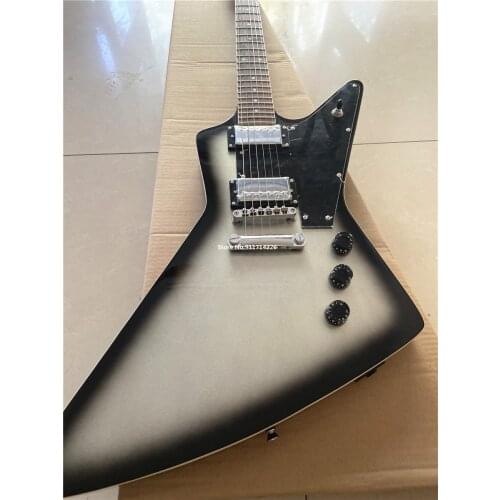 Custom version of high quality fork silver powder gradient VB special-shaped electric guitar closed pickup free shipping