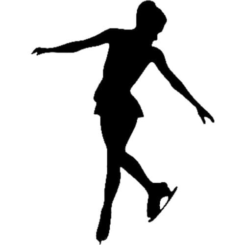 Sports Figure Skating Car Decal Fashion Body Window Decoration PVC Waterproof Sunscreen Car Sticker Apply To Car Window Laptop