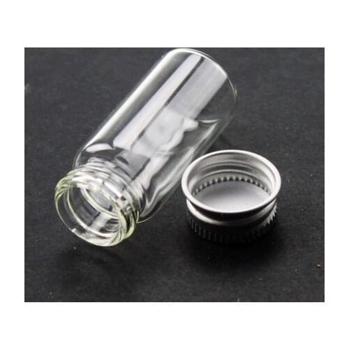 100pcs/lot 10ml screw neck glass essential oil bottle with aluminium cap arft/storage bottle