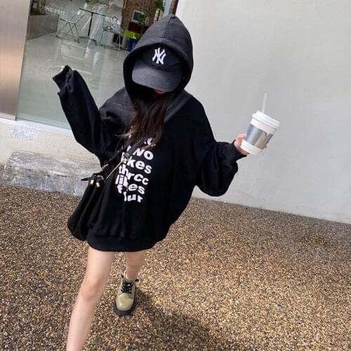 Boys and girls hooded sweater autumn 2021 new trendy childrens loose letters printed top coat