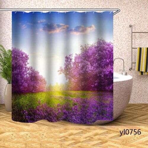 Modern Sunshine Shower Curtains Waterproof Bath Curtains Household for Bathroom Bathtub Large Wide Bathing Cover Rideau De Bain