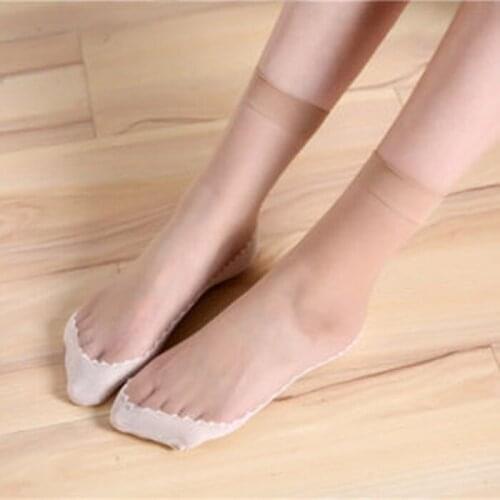 Ladies Women fashion Ultra Thin Elastic Silk cotton patchwork Shortsocks Ankle Low Cut casual Socks