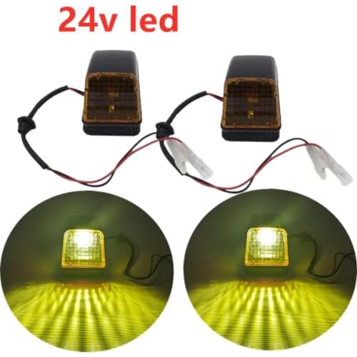 2Pcs Led Yellow 24v truck top lamp used for Volvo heavy truck FH12 truck Doom lamp OEM 1623726 For DAF truck Roof lights