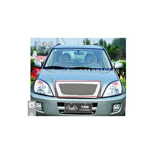 2007-2010 for Chery Tiggo Quality Stainless steel Car front bumper Mesh Grille Around Trim Racing Grills