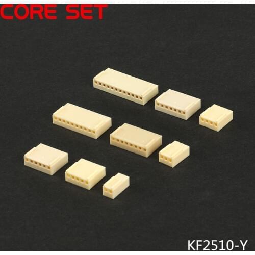 50pcs/lot KF2510 KF2510 2/3/4/5/6/7/8/9/10/11/12 Y 2510 2.54 mm Male Connector Right Angle Pin Header 2.54mm