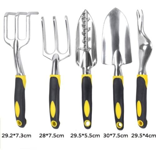 6 Piece Garden Tool Set Shovel Cultivator Gardening Planting Hand Tool Kit Heavy Duty Cast-Aluminum Heads Ergonomic Handles