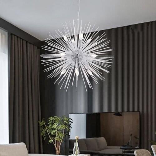 American Creative Wrought Iron Firework Chandelier Shop Decoration Light Living Room Bedroom Dining Room Led Dandelion Lighting