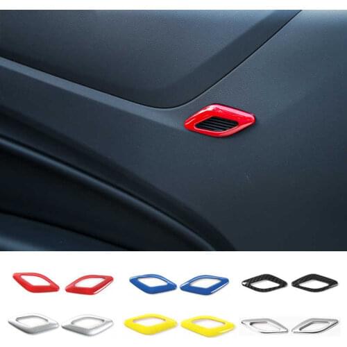 MOPAI ABS Car Interior Door Speaker Decoration Ring Cover Trim Stickers for Chevrolet Camaro 2017 Up Car Accessories Styling