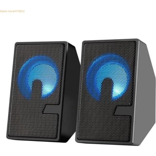 K1AB USB Power Speaker RGB Lighting Touch Control Compatible with 3.5mm Jack Devices
