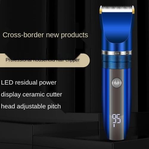 Clipper Hair Cutting Machine Trimmer for Men Digital Display Lithium Battery Quick Charging Electric Pusher