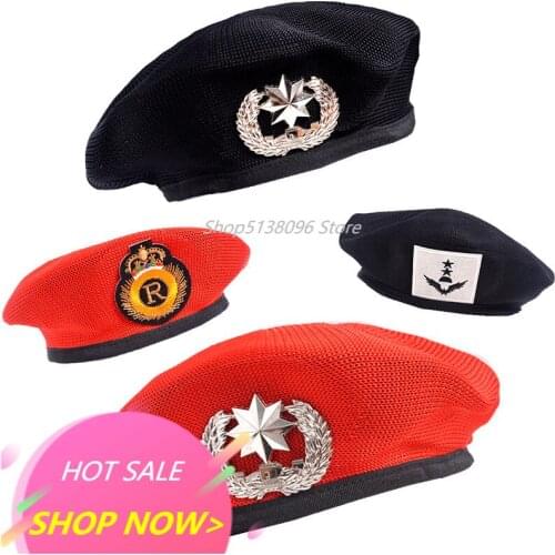 Sailor Dance Performance Cosplay Hats for Kids Adult Men Women Berets Star Emblem Sailors Hat Adult Child Trilby Military Caps
