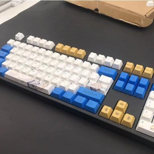 134 Keys OEM Height Genshin Impact Theme PBT Keycaps For 61/64/68/84/87/96/980/104/108 Mechanical Keyboard