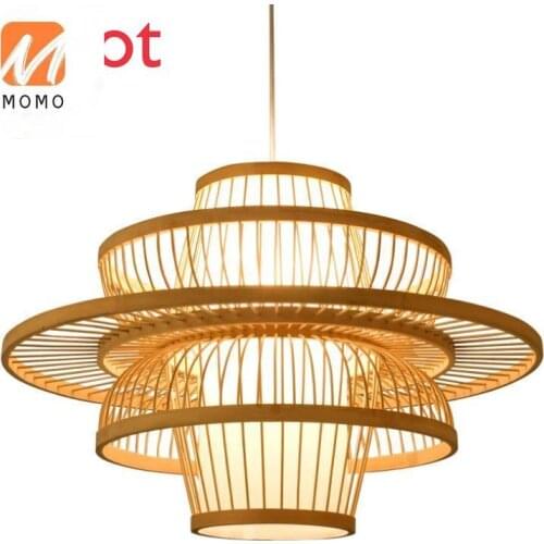 Fashion High-End Small Bamboo Chandelier B & B Restaurant Chandelier Modern Simple Home Corridor Loft Chandelier