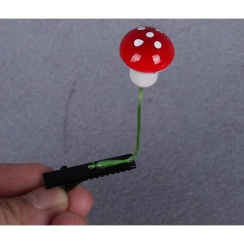 Fashion Unisex Girls Cute Plants Flowers Grass Mushroom Bean Sprout Grooming Hair Clip