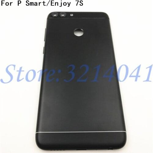 Original For Huawei P Smart Back Battery Cover Rear Door Housing Case For Enjoy 7S Battery Cover With Camera Lens Replacement