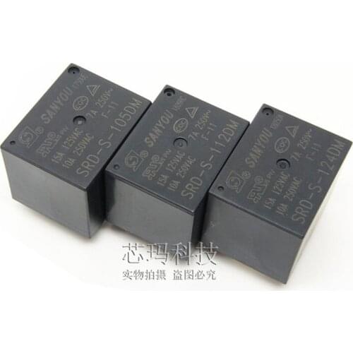 Original New SANYOU SRD-S-105DM SRD-S-112DM SRD-S-124DM 4PINS 10A 5VDC 12VDC 24VDC Power Relay