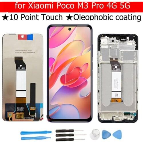 Original for Xiaomi Poco M3 Pro 4G 5G LCD Display with Frame Touch Screen Digitizer Assembly LCD Screen Repair Parts