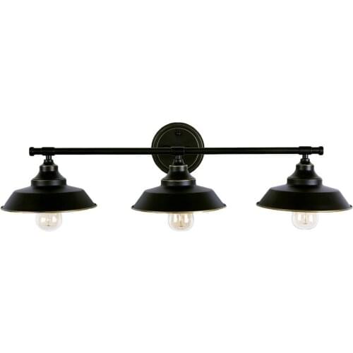 Indoor Lighting Fixtures Retro American Iron Mirror Front Lights LED E27 Black Bathroom Toilet Mirror Lamp L83cm AC85-265V