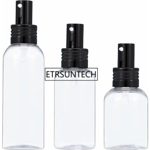 100pcs 50ml/75ml/100ml Plastic Pump Bottle Cosmetic Cream Shampoo Lotion Press Bottles Black lid F3537