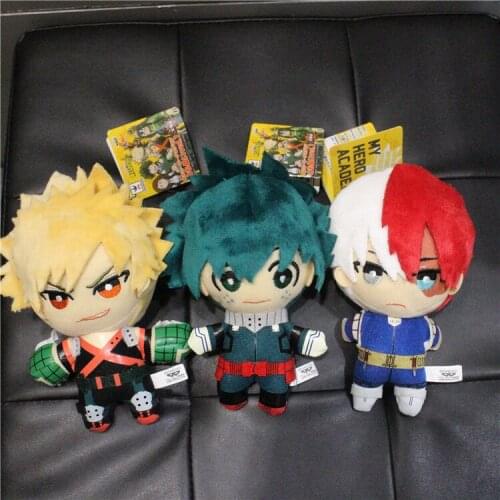 My Hero Academia 15cm Anime Plush Izuku Midoriya Katsuki Bakugou Shouto Todoroki Pendant Toy Soft Stuffed Dolls Kid Gift