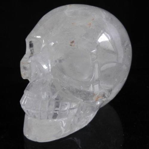 Ddh001100 Clear Quartz Rock Carved Skull, Realistic,Crystal Healing