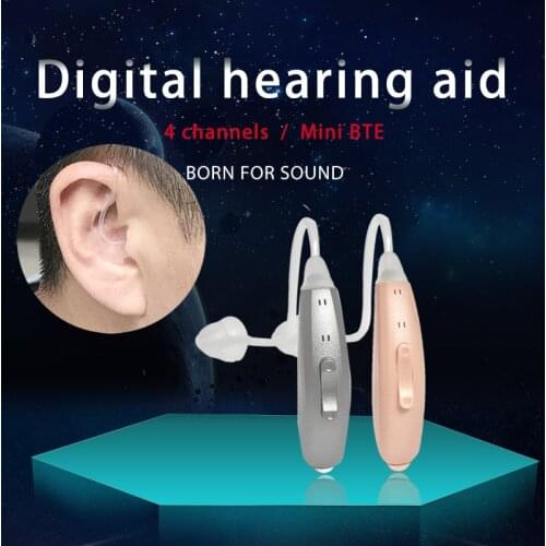 Self-fitting digital hearing aid for the elderly deaf high power amplifier for hearing aid to ward off severe loss invisible BTE