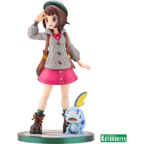 In Stock Pokemon Figures Kotobukiya Original Figure Artfx J Anime Model Gloria Sobble 21Cm Collection Action Figure Kids Toys