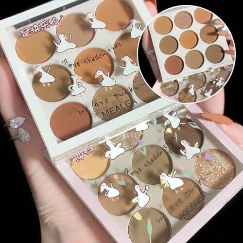 High Quality 9 Colors Eyeshadow Palette Matte Shimmering Naturally Long Lasting No Smudging Eye Shadow