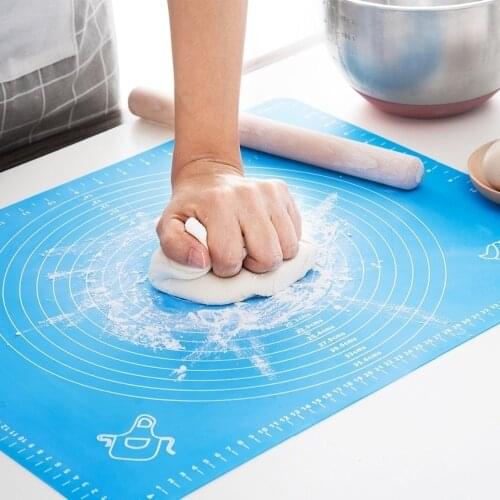 1PC 50*39.5cm Silicone rolling cutting pad thick baking kneading pad baking cake pad bakeware